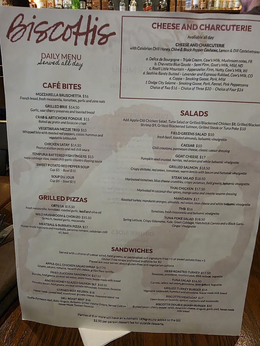 Biscottis Menu - Image 2