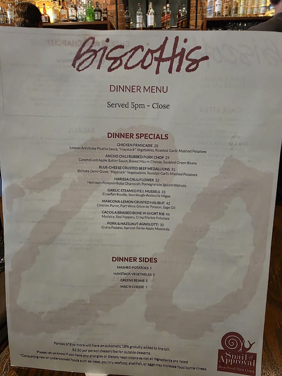 Biscottis Menu - Image 4